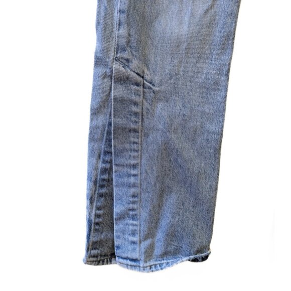 Levi's Ribcage Split Flare Jeans Embroidered Pocket High Waisted Button Fly - 25 - Picture 9 of 10
